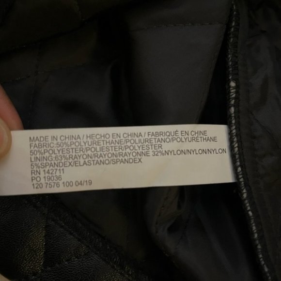 Eloquii Quilted Faux Leather Skirt With Studs Size 22 - Picture 9 of 10